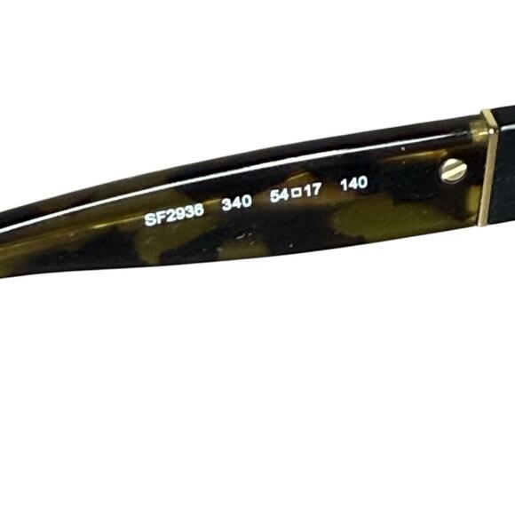 Salvatore Ferragamo Eyeglass Frame Women Cateye Green Tortoise Acetate 54/17/140 - Picture 6 of 8